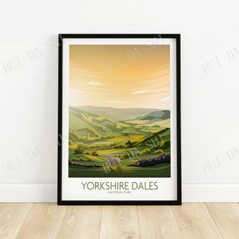 Yorkshire Dales National Park Plakat | Art Tiskanje | Anglija Potovanja Plakat | Narava Tiskanja Wall Art | Home Decor Ideja Za Darilo